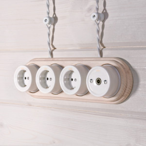 Изолятор Накладные ретро механизмы Ретро белые W6431301